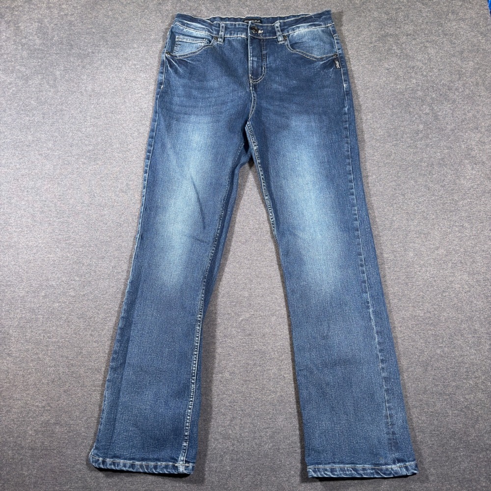 Silver Jeans Co Zane Jeans Womens 16 Blue Straight Leg Denim Cowgirl Boho Dark
